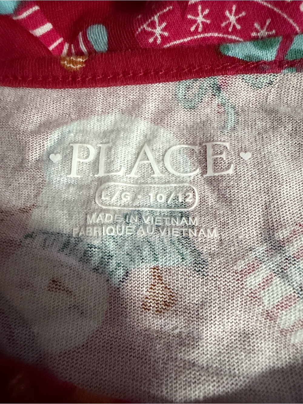 Children's Place Girls Red Holiday Print Long Sleeve Skater Dress - Size 10/12 - Picture 3 of 8